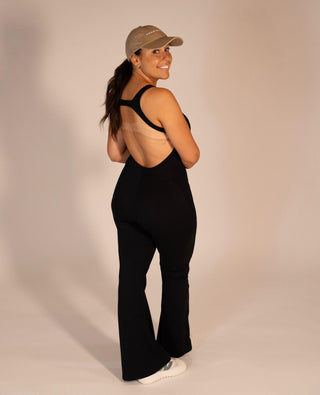 The Ultimate Glow Jumpsuit Flared Leg | Black