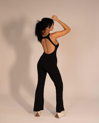 The Ultimate Glow Jumpsuit Flared Leg | Black